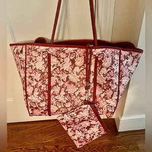 Anthropologie Maroon Red Neoprene Tote